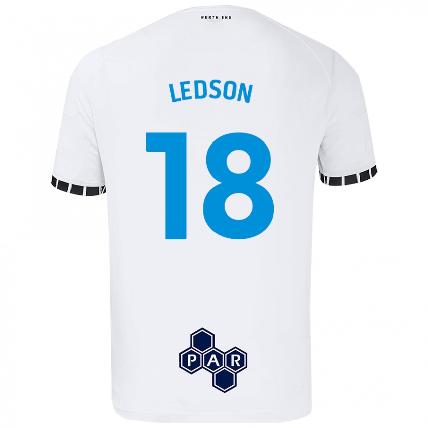 Niño Camiseta Ryan Ledson #18 Blanco 1ª Equipación 2024/25 La Camisa Chile