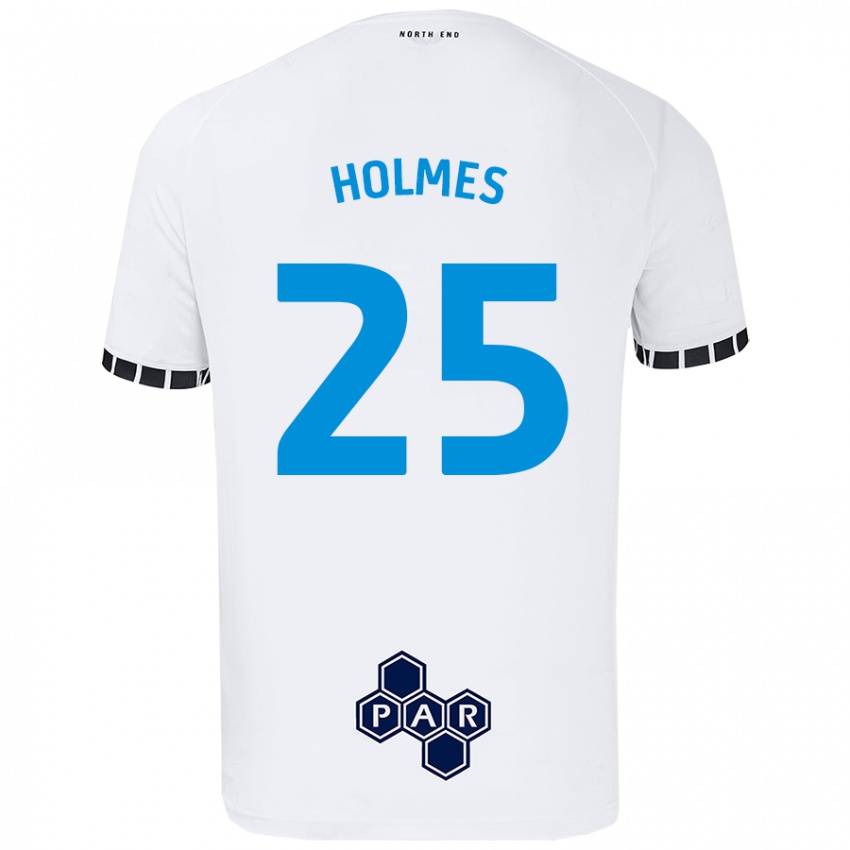 Niño Camiseta Duane Holmes #25 Blanco 1ª Equipación 2024/25 La Camisa Chile