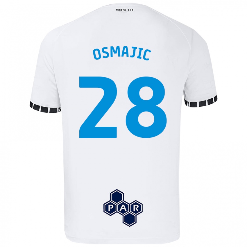 Niño Camiseta Milutin Osmajic #28 Blanco 1ª Equipación 2024/25 La Camisa Chile