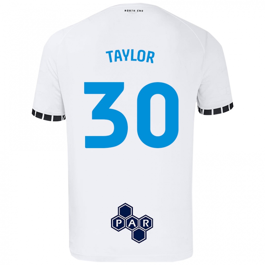 Niño Camiseta Kian Taylor #30 Blanco 1ª Equipación 2024/25 La Camisa Chile