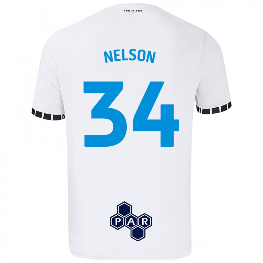 Niño Camiseta Kitt Nelson #34 Blanco 1ª Equipación 2024/25 La Camisa Chile