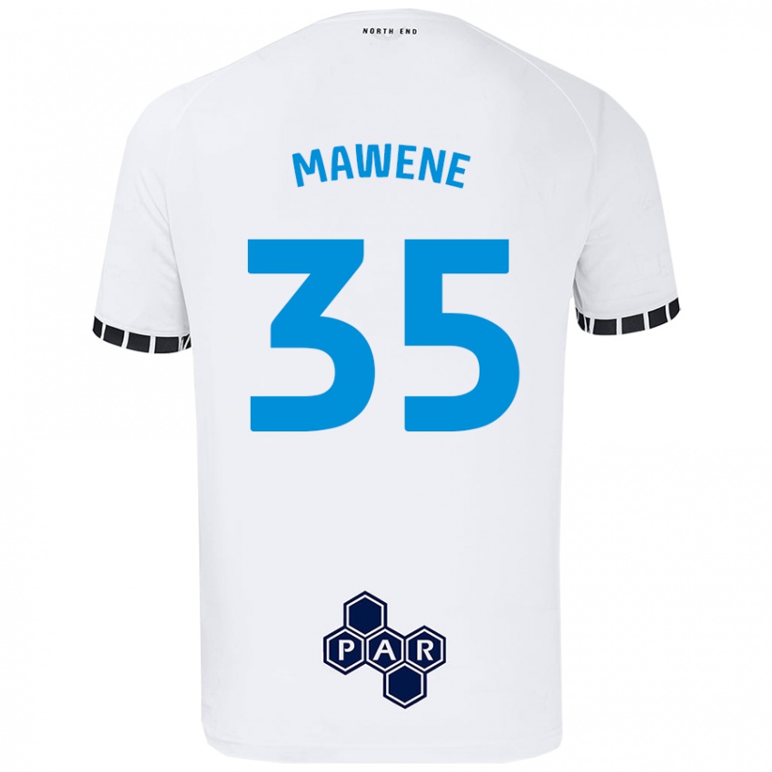 Niño Camiseta Noah Mawene #35 Blanco 1ª Equipación 2024/25 La Camisa Chile