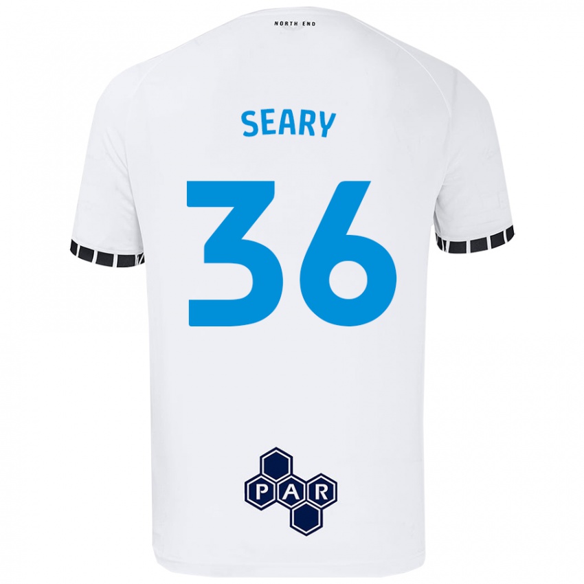 Niño Camiseta Josh Seary #36 Blanco 1ª Equipación 2024/25 La Camisa Chile