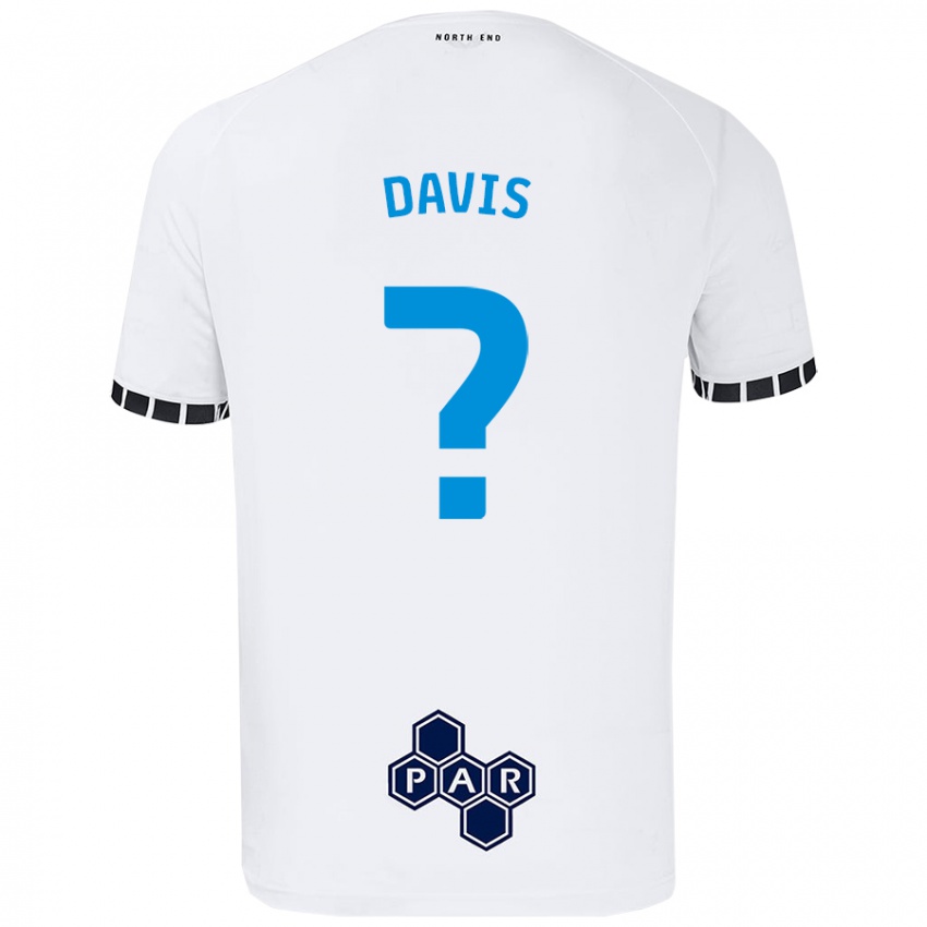 Niño Camiseta Tommy Davis #0 Blanco 1ª Equipación 2024/25 La Camisa Chile