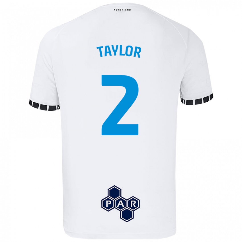 Niño Camiseta Alex Taylor #2 Blanco 1ª Equipación 2024/25 La Camisa Chile