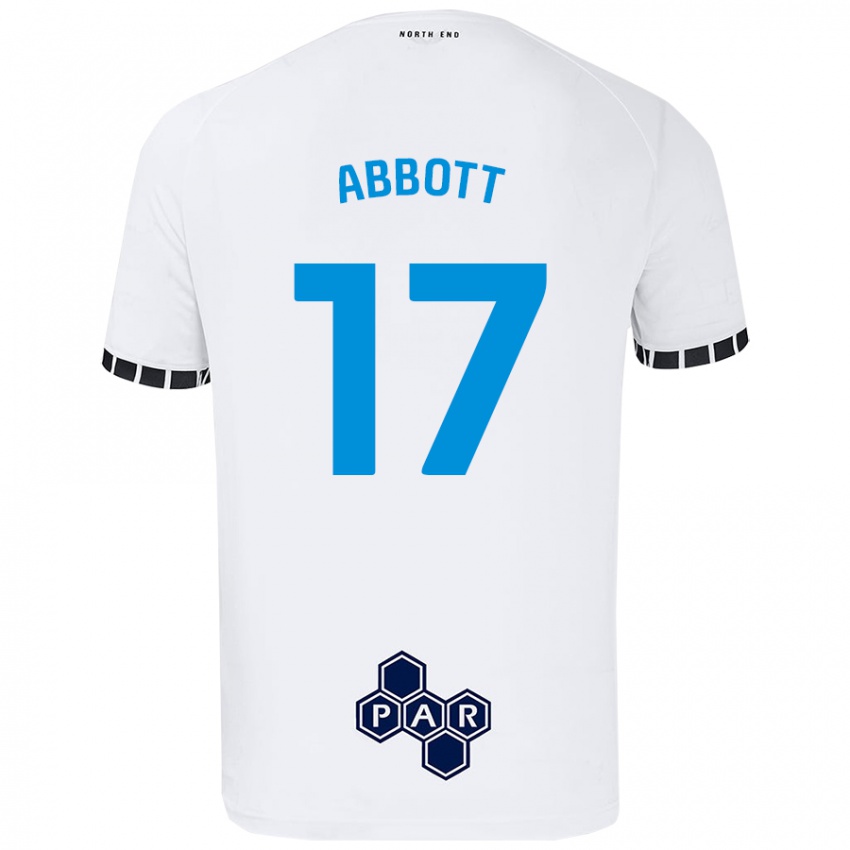 Niño Camiseta Becky Abbott #17 Blanco 1ª Equipación 2024/25 La Camisa Chile