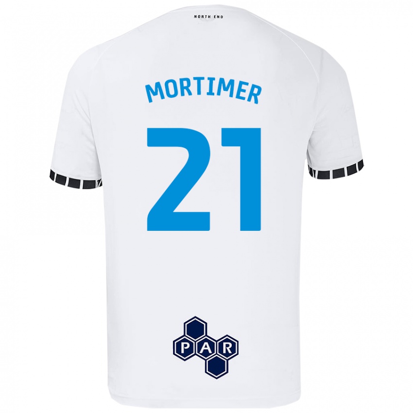 Niño Camiseta Jodie Mortimer #21 Blanco 1ª Equipación 2024/25 La Camisa Chile