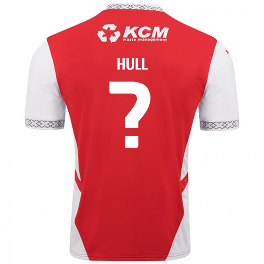 Niño Camiseta Jake Hull #0 Rojo Blanco 1ª Equipación 2024/25 La Camisa Chile