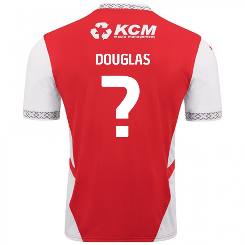 Niño Camiseta Hamish Douglas #0 Rojo Blanco 1ª Equipación 2024/25 La Camisa Chile