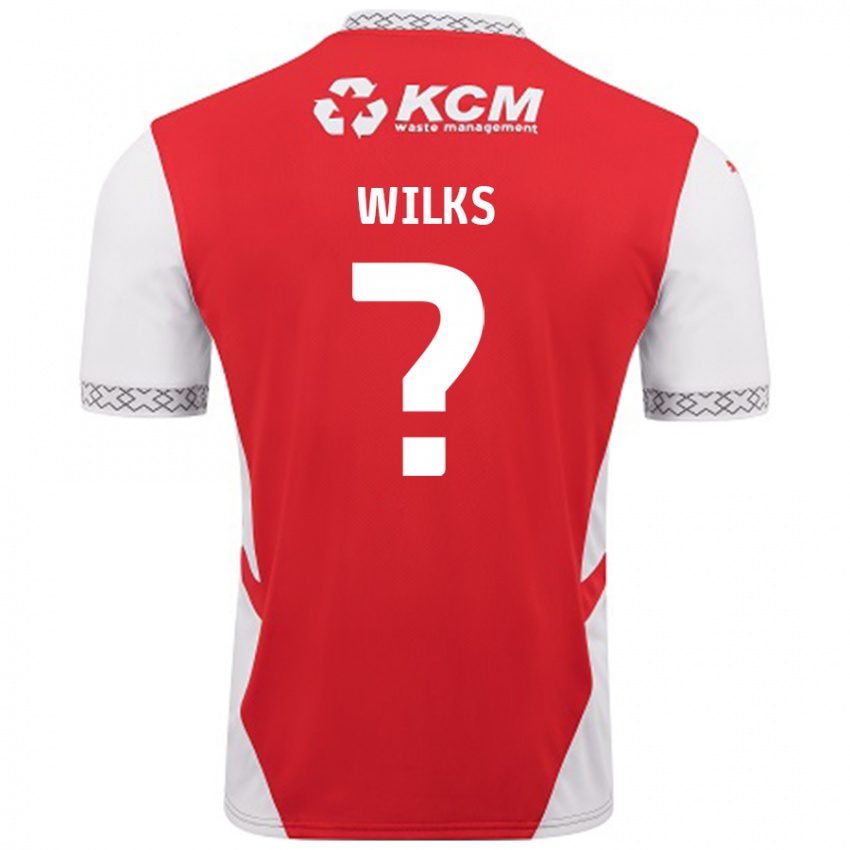 Niño Camiseta Mallik Wilks #0 Rojo Blanco 1ª Equipación 2024/25 La Camisa Chile