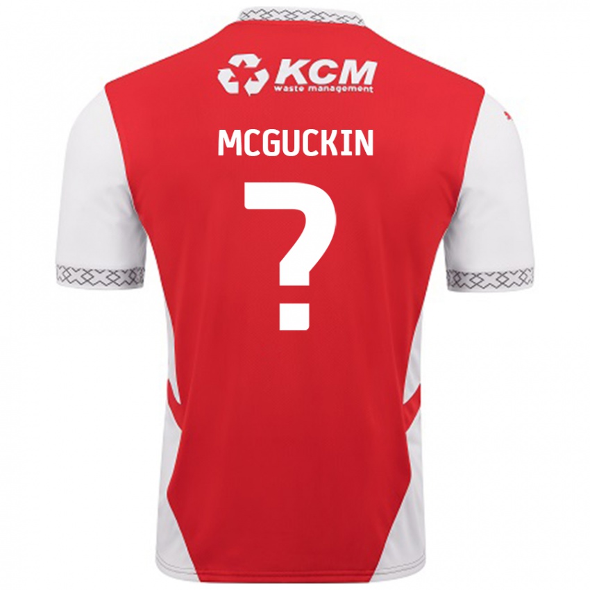 Niño Camiseta Ciaran Mcguckin #0 Rojo Blanco 1ª Equipación 2024/25 La Camisa Chile