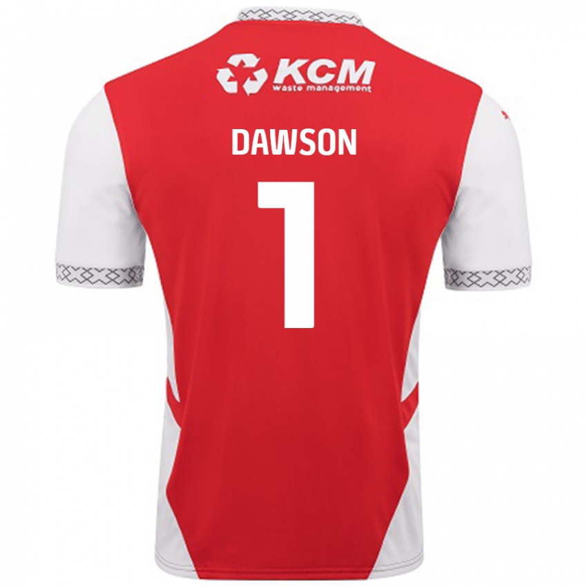 Niño Camiseta Cameron Dawson #1 Rojo Blanco 1ª Equipación 2024/25 La Camisa Chile