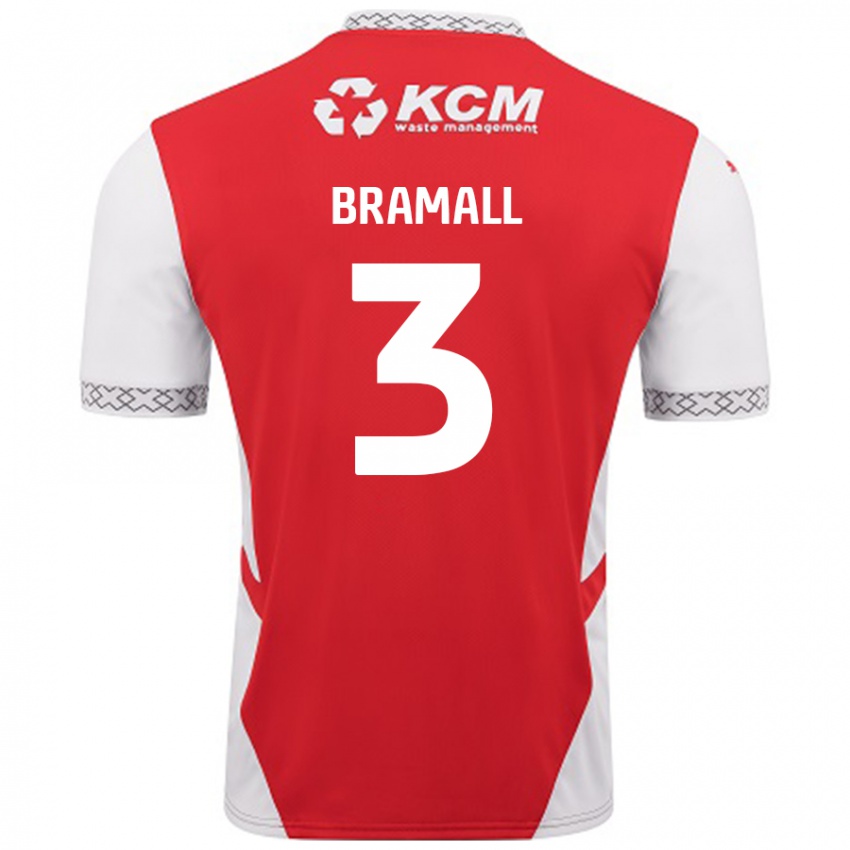 Niño Camiseta Cohen Bramall #3 Rojo Blanco 1ª Equipación 2024/25 La Camisa Chile