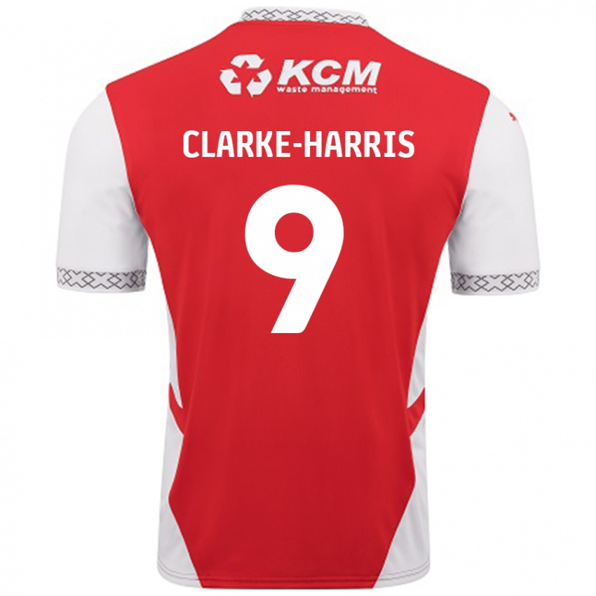 Niño Camiseta Jonson Clarke-Harris #9 Rojo Blanco 1ª Equipación 2024/25 La Camisa Chile