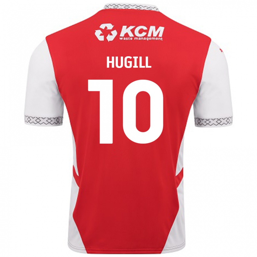 Niño Camiseta Jordan Hugill #10 Rojo Blanco 1ª Equipación 2024/25 La Camisa Chile