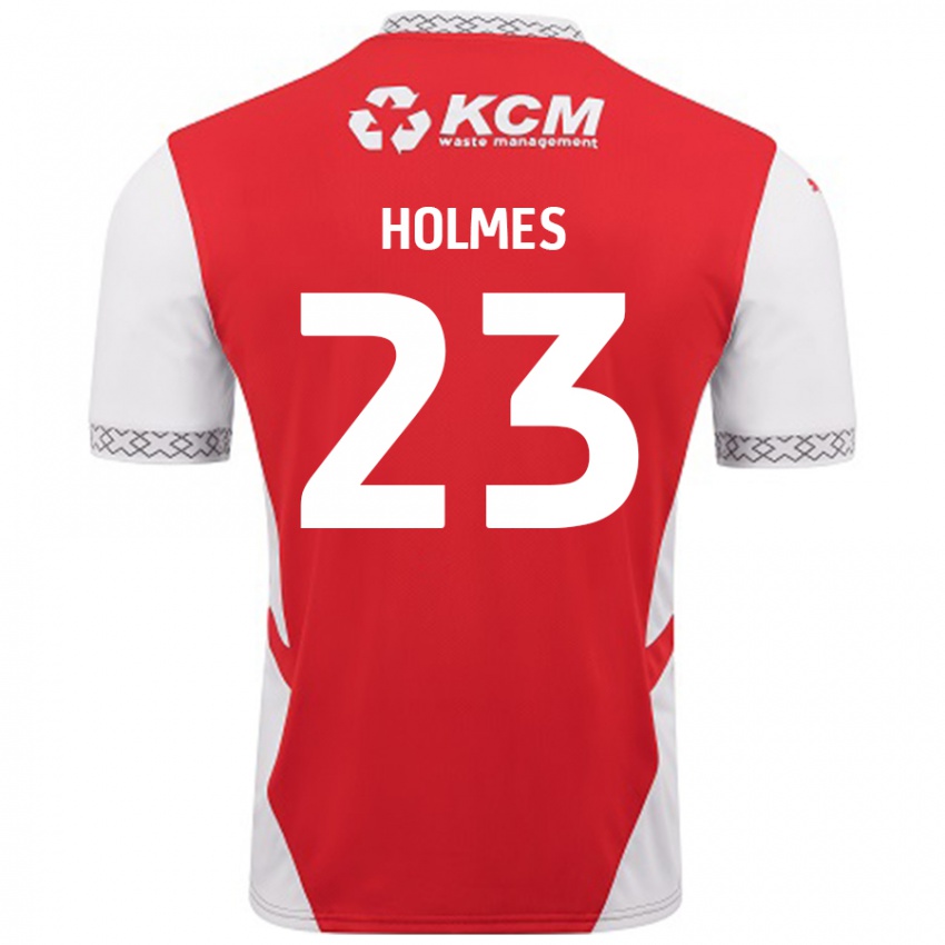 Niño Camiseta Jack Holmes #23 Rojo Blanco 1ª Equipación 2024/25 La Camisa Chile