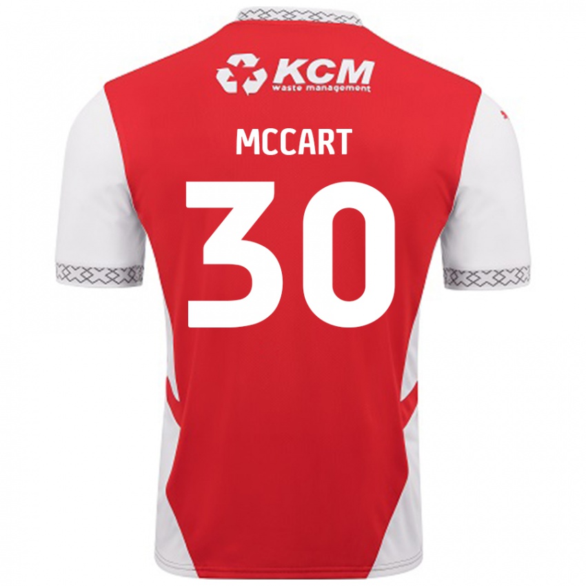 Niño Camiseta Jamie Mccart #30 Rojo Blanco 1ª Equipación 2024/25 La Camisa Chile