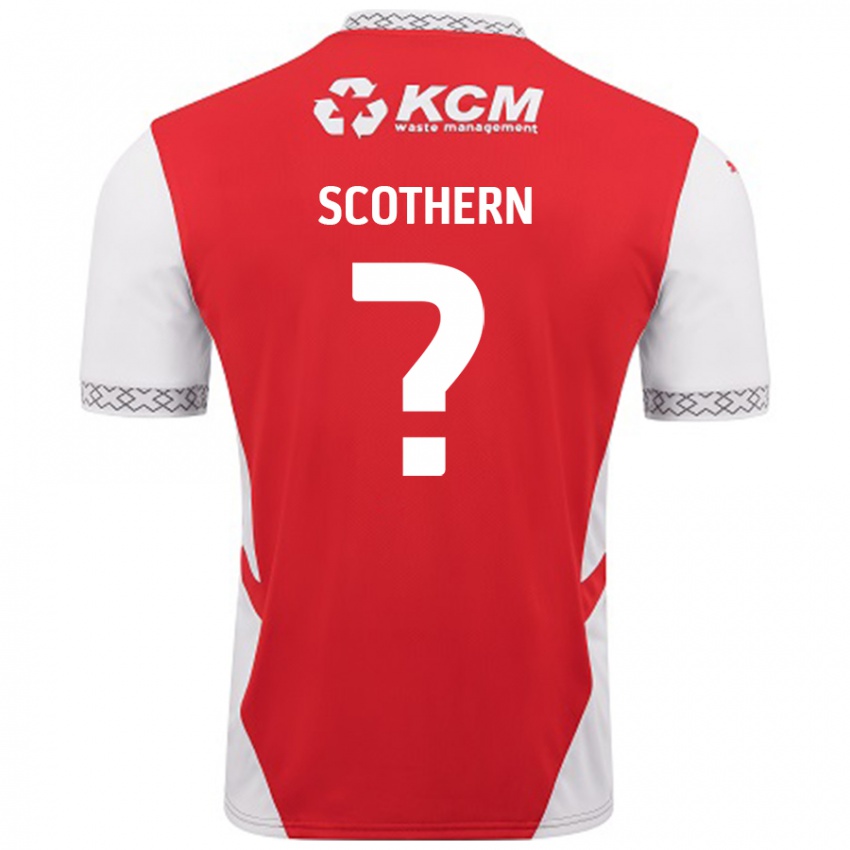 Niño Camiseta Ben Scothern #0 Rojo Blanco 1ª Equipación 2024/25 La Camisa Chile