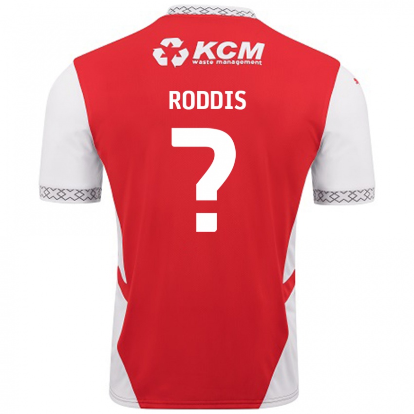 Niño Camiseta Harry Roddis #0 Rojo Blanco 1ª Equipación 2024/25 La Camisa Chile