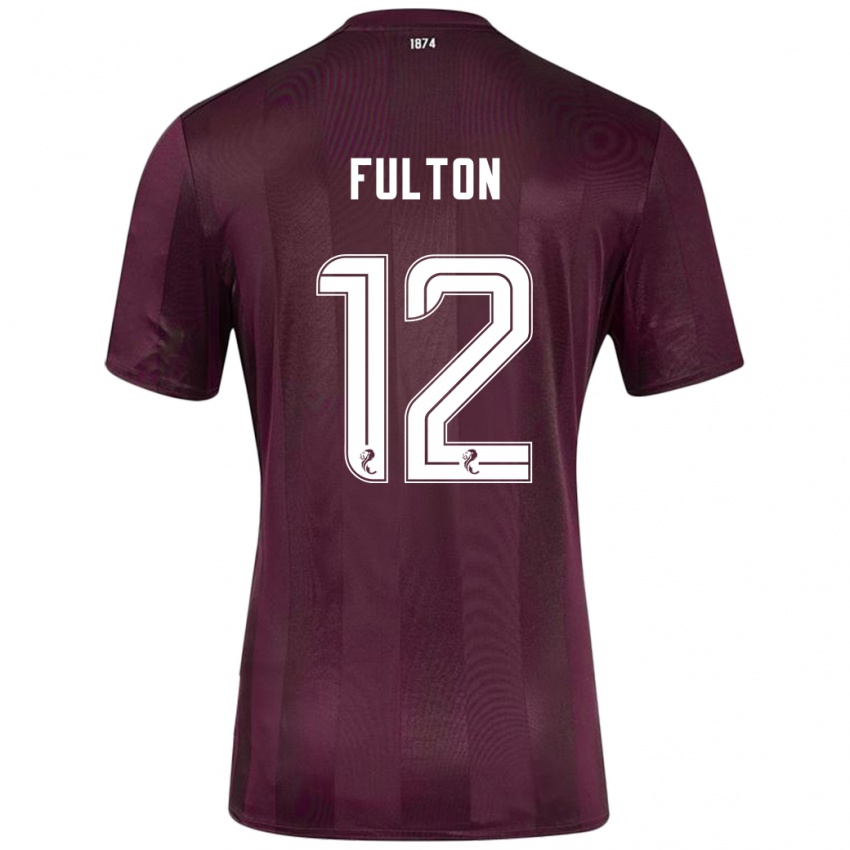 Niño Camiseta Ryan Fulton #12 Borgoña 1ª Equipación 2024/25 La Camisa Chile