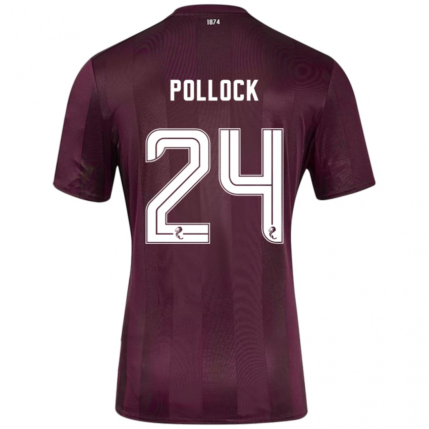 Niño Camiseta Finlay Pollock #24 Borgoña 1ª Equipación 2024/25 La Camisa Chile