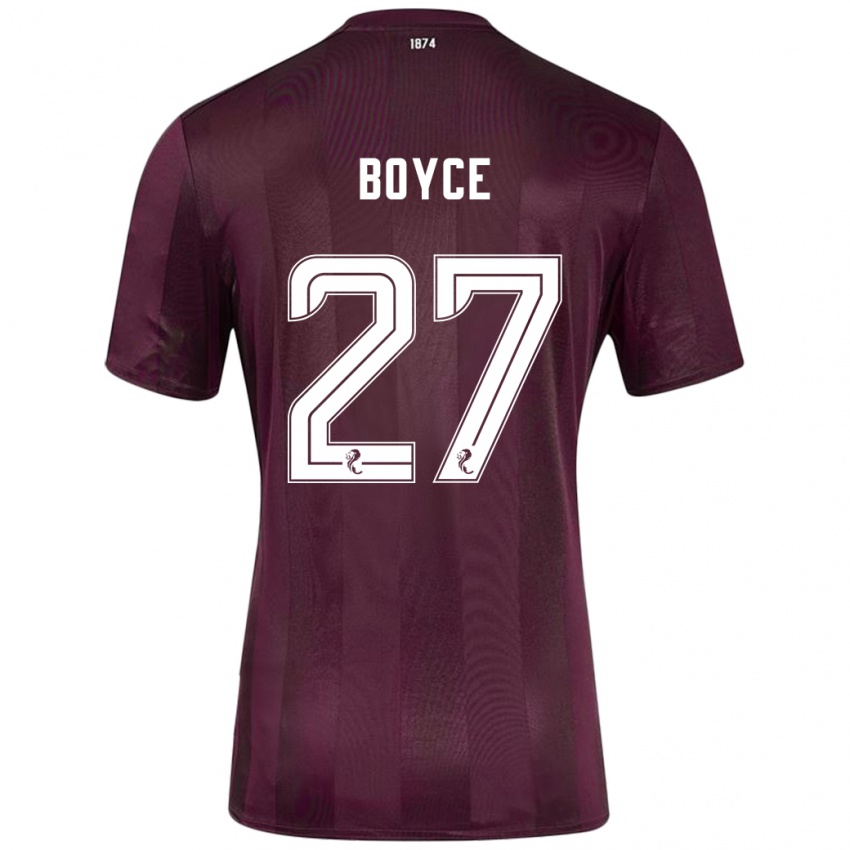 Niño Camiseta Liam Boyce #27 Borgoña 1ª Equipación 2024/25 La Camisa Chile