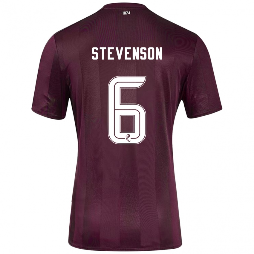 Niño Camiseta Gus Stevenson #6 Borgoña 1ª Equipación 2024/25 La Camisa Chile