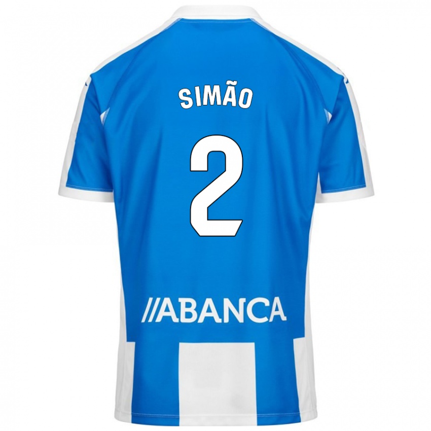 Niño Camiseta Iano Simão #2 Azul Blanco 1ª Equipación 2024/25 La Camisa Chile