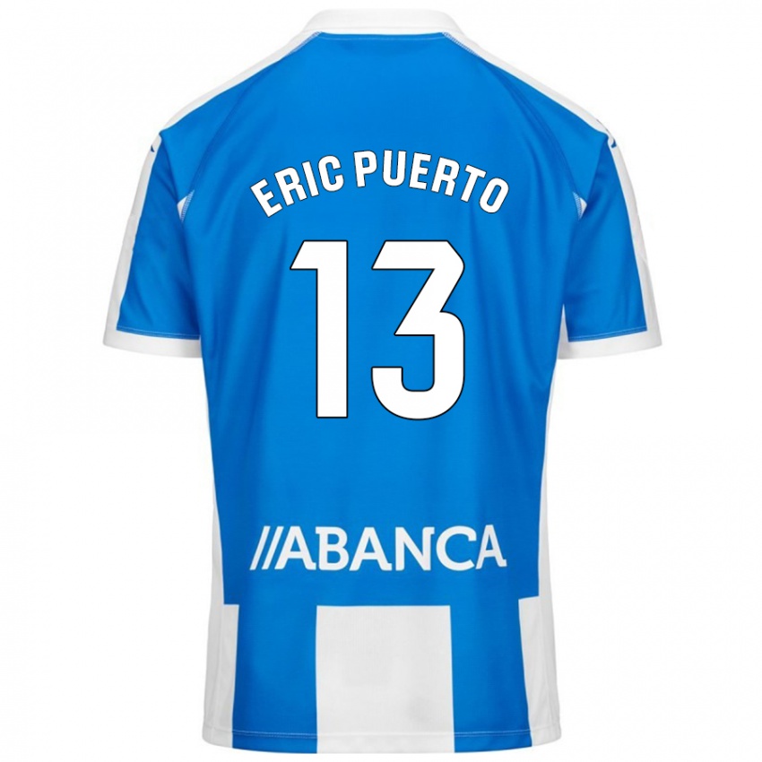 Niño Camiseta Eric Puerto #13 Azul Blanco 1ª Equipación 2024/25 La Camisa Chile