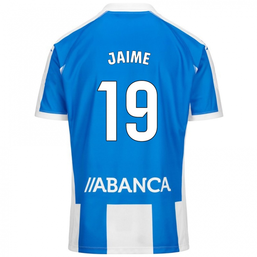 Niño Camiseta Jaime Sánchez #19 Azul Blanco 1ª Equipación 2024/25 La Camisa Chile