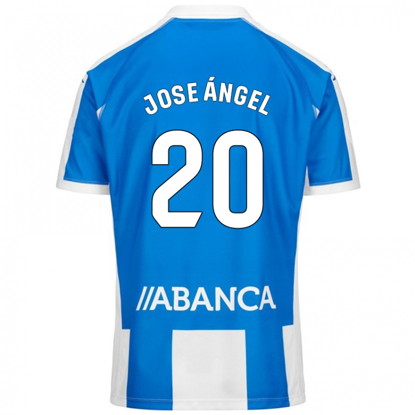 Niño Camiseta José Ángel Jurado #20 Azul Blanco 1ª Equipación 2024/25 La Camisa Chile