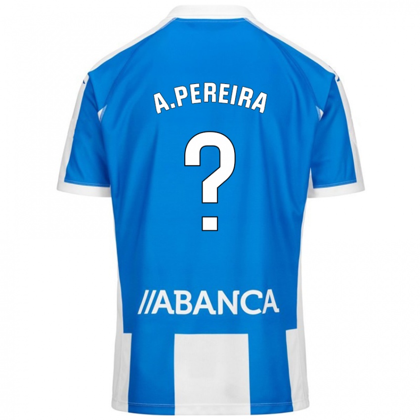 Niño Camiseta Alejandro Pereira #0 Azul Blanco 1ª Equipación 2024/25 La Camisa Chile