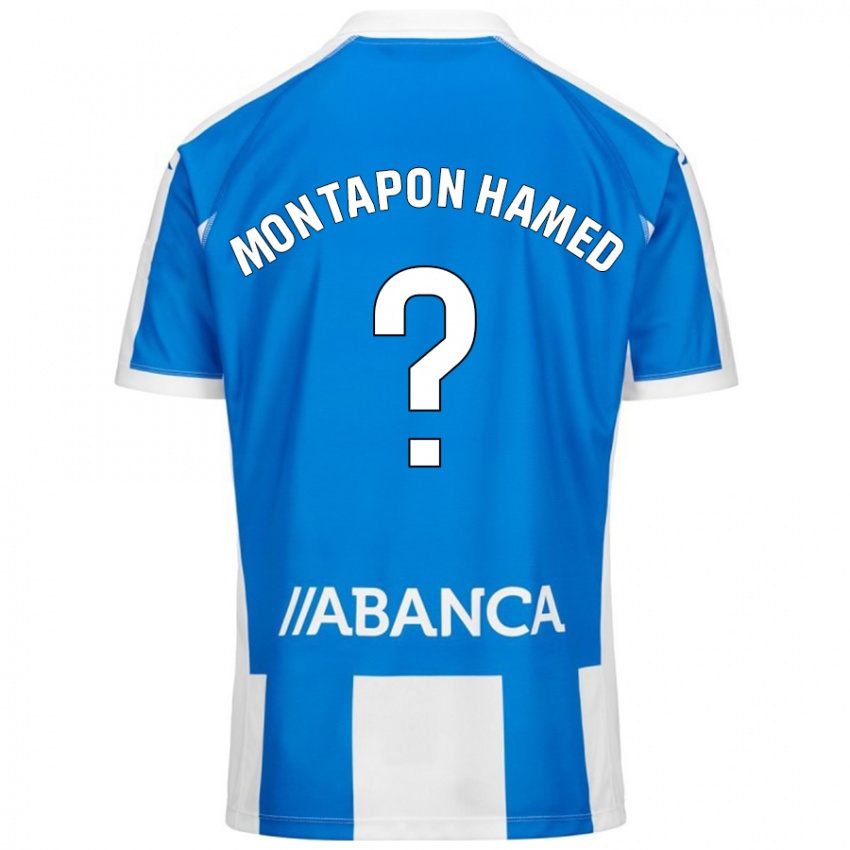 Niño Camiseta Fadil Montapon Hamed #0 Azul Blanco 1ª Equipación 2024/25 La Camisa Chile