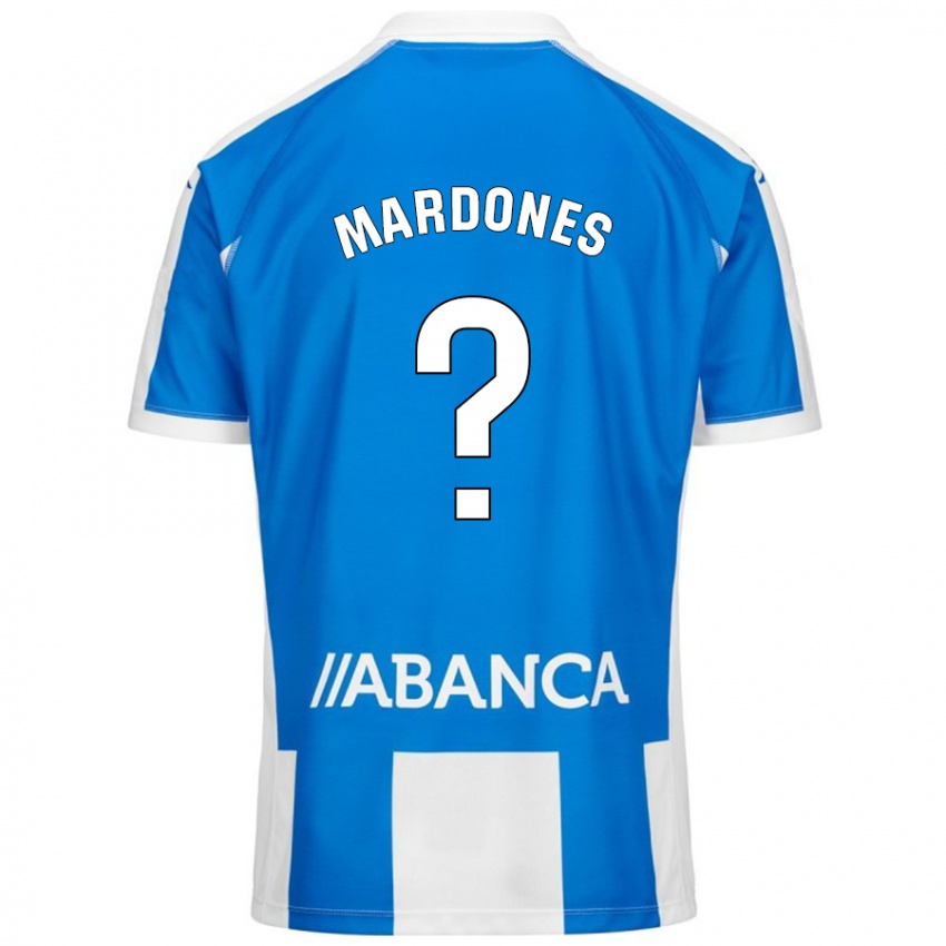 Niño Camiseta Alvaro Mardones #0 Azul Blanco 1ª Equipación 2024/25 La Camisa Chile