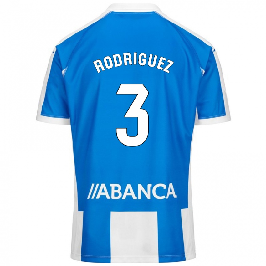 Niño Camiseta Clara Rodríguez #3 Azul Blanco 1ª Equipación 2024/25 La Camisa Chile