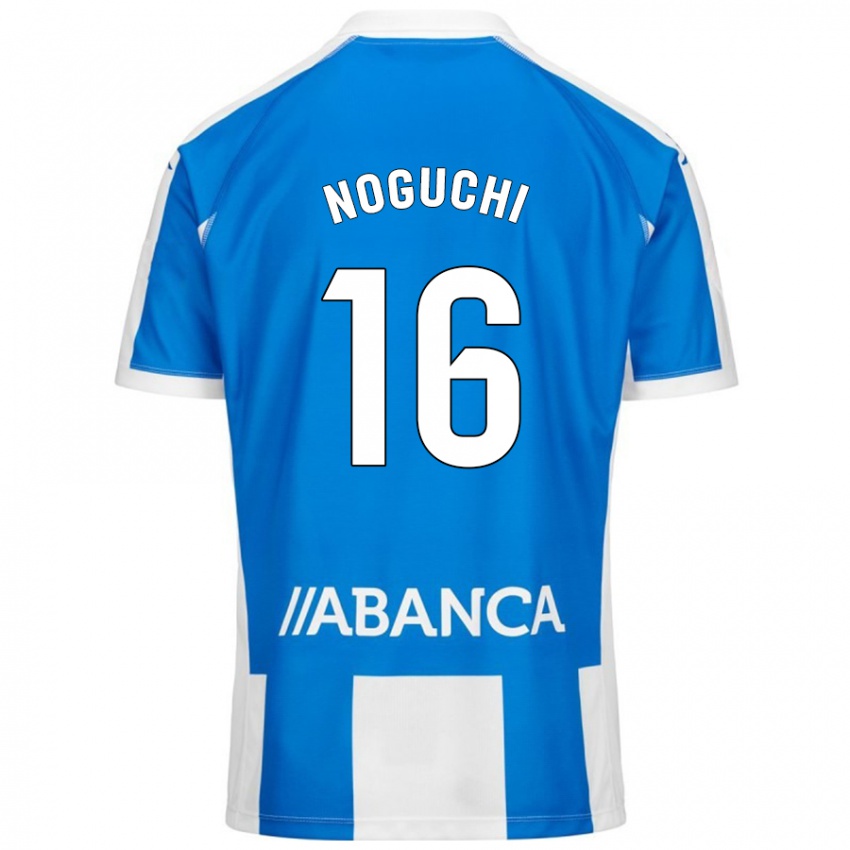 Niño Camiseta Ayaka Noguchi #16 Azul Blanco 1ª Equipación 2024/25 La Camisa Chile