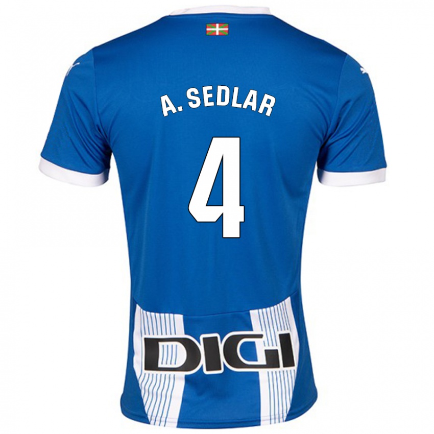 Niño Camiseta Aleksandar Sedlar #4 Azul 1ª Equipación 2024/25 La Camisa Chile