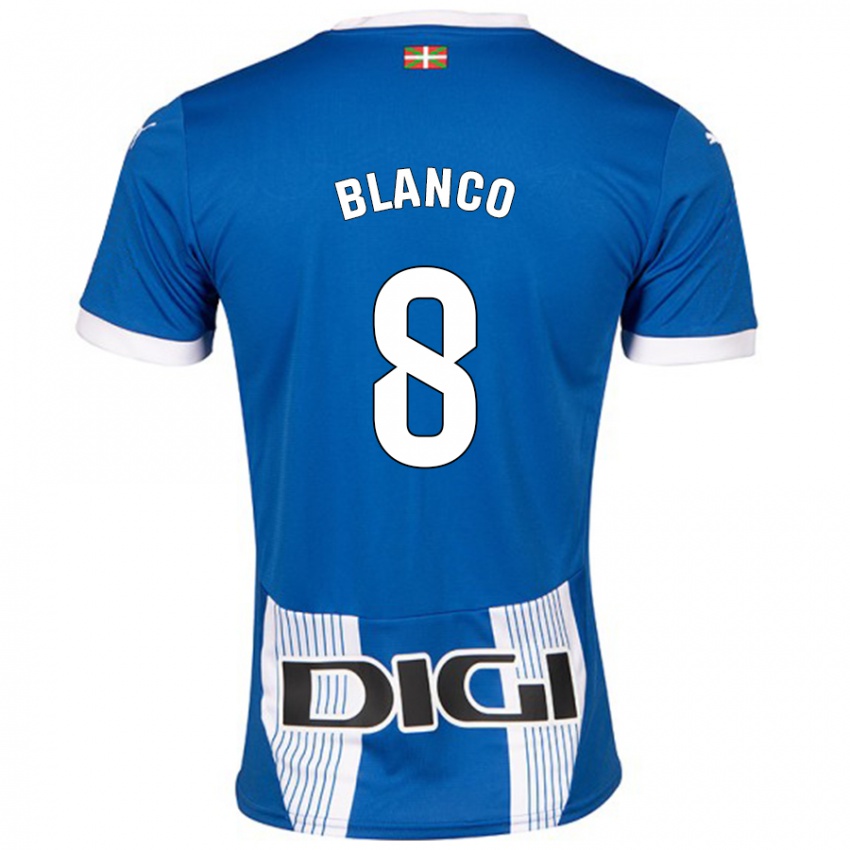 Niño Camiseta Antonio Blanco #8 Azul 1ª Equipación 2024/25 La Camisa Chile