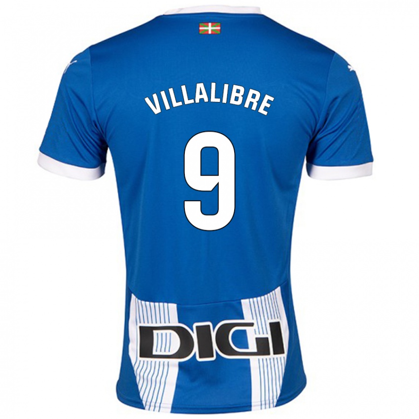 Niño Camiseta Asier Villalibre #9 Azul 1ª Equipación 2024/25 La Camisa Chile