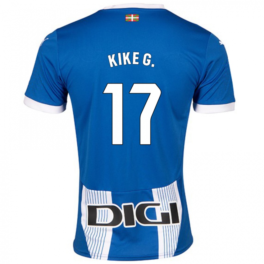 Niño Camiseta Kike García #17 Azul 1ª Equipación 2024/25 La Camisa Chile