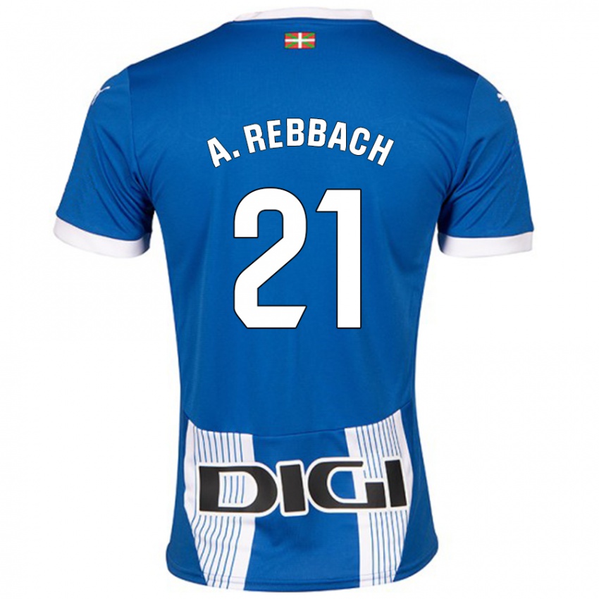 Niño Camiseta Abde Rebbach #21 Azul 1ª Equipación 2024/25 La Camisa Chile