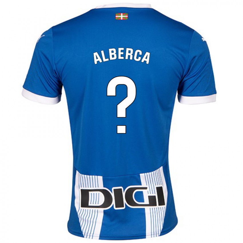 Niño Camiseta Iñaki Alberca #0 Azul 1ª Equipación 2024/25 La Camisa Chile