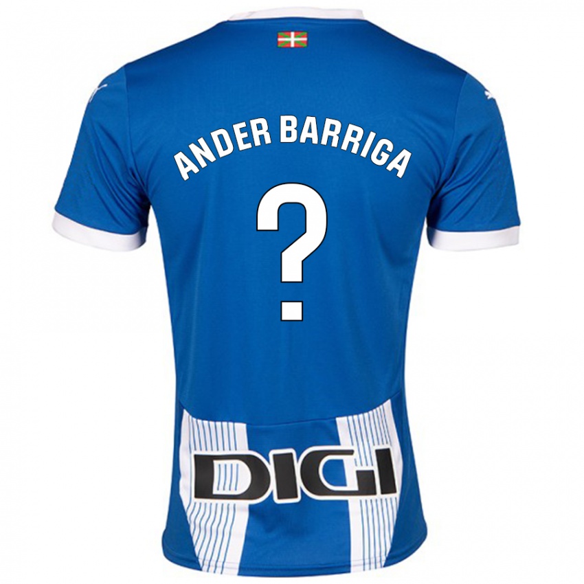 Niño Camiseta Jon Ander Barriga #0 Azul 1ª Equipación 2024/25 La Camisa Chile