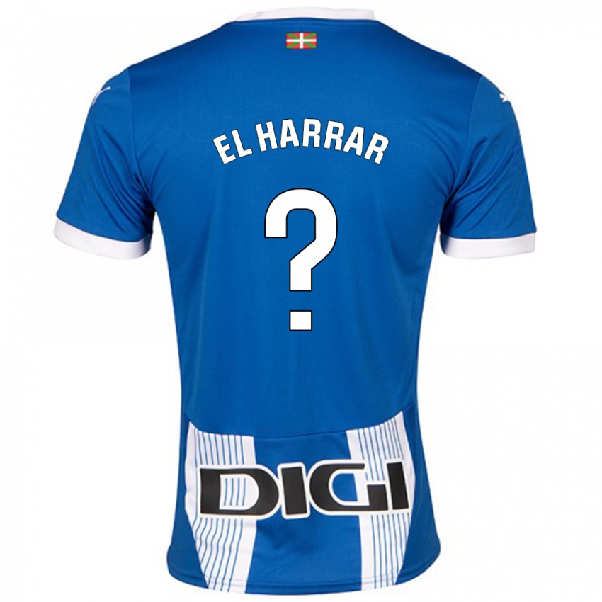 Niño Camiseta Mohamed El Harrar #0 Azul 1ª Equipación 2024/25 La Camisa Chile