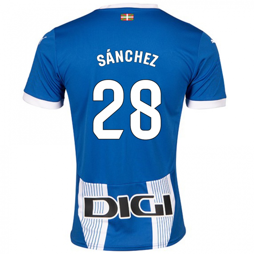 Niño Camiseta Ander Sánchez #28 Azul 1ª Equipación 2024/25 La Camisa Chile