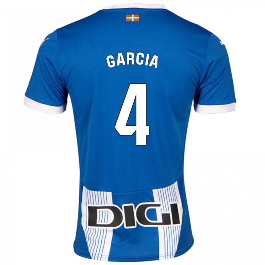 Niño Camiseta Pichi García #4 Azul 1ª Equipación 2024/25 La Camisa Chile