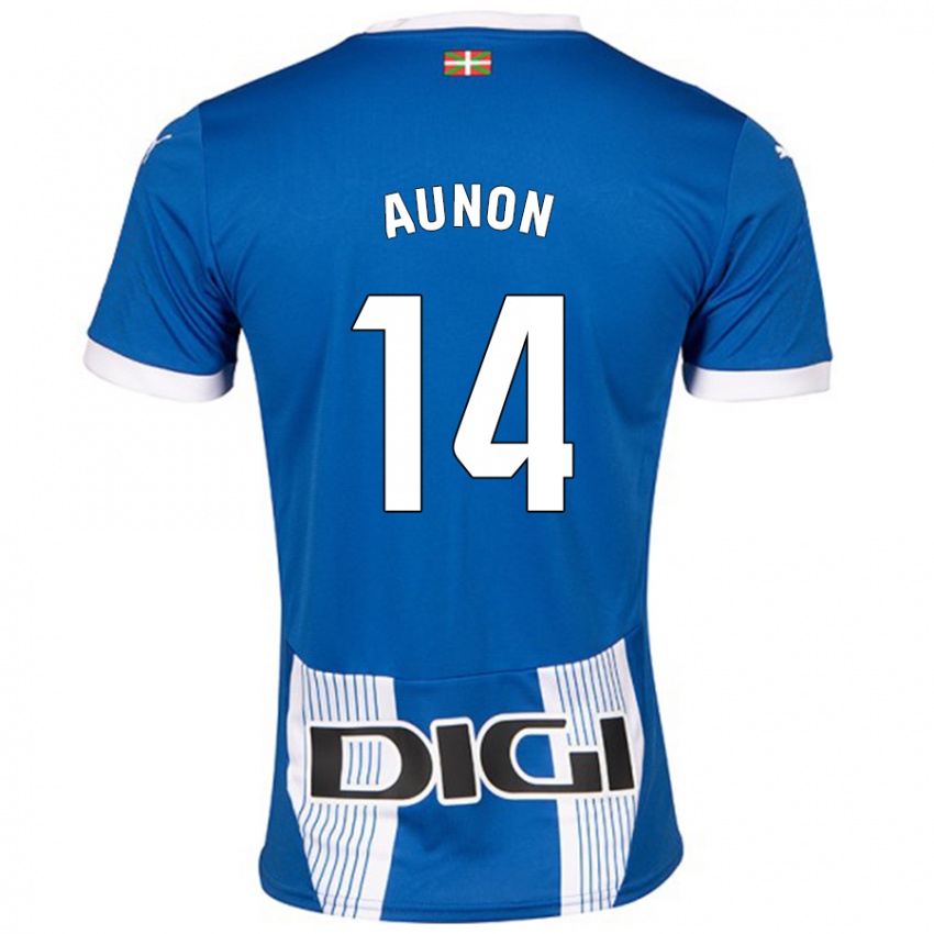 Niño Camiseta Cristina Auñón #14 Azul 1ª Equipación 2024/25 La Camisa Chile