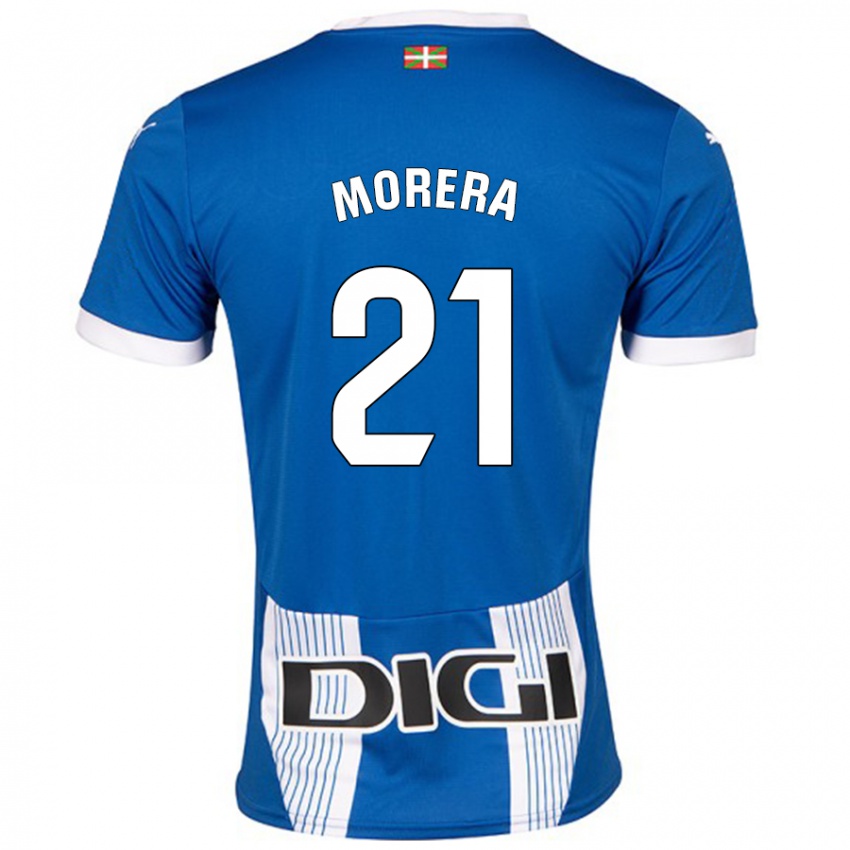 Niño Camiseta Carla Morera #21 Azul 1ª Equipación 2024/25 La Camisa Chile