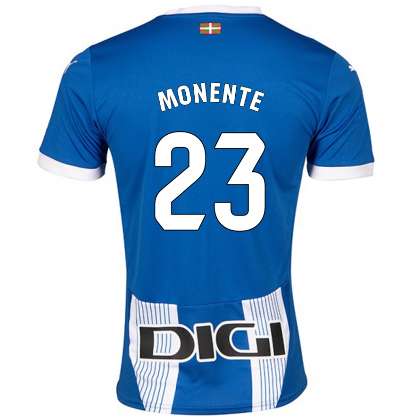 Niño Camiseta Leyre Monente #23 Azul 1ª Equipación 2024/25 La Camisa Chile