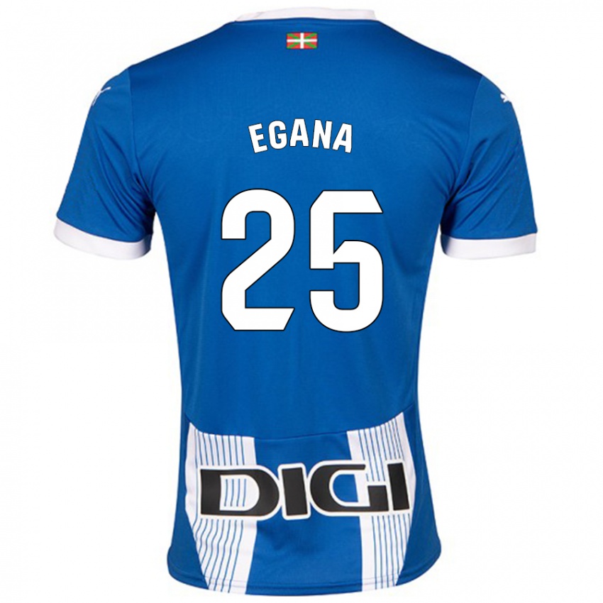 Niño Camiseta Eider Egaña #25 Azul 1ª Equipación 2024/25 La Camisa Chile